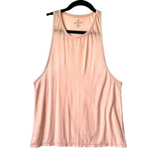ATHLETA Tank Top, Light Pink Peach Polyester Stretchy Athletic Athleisure XS